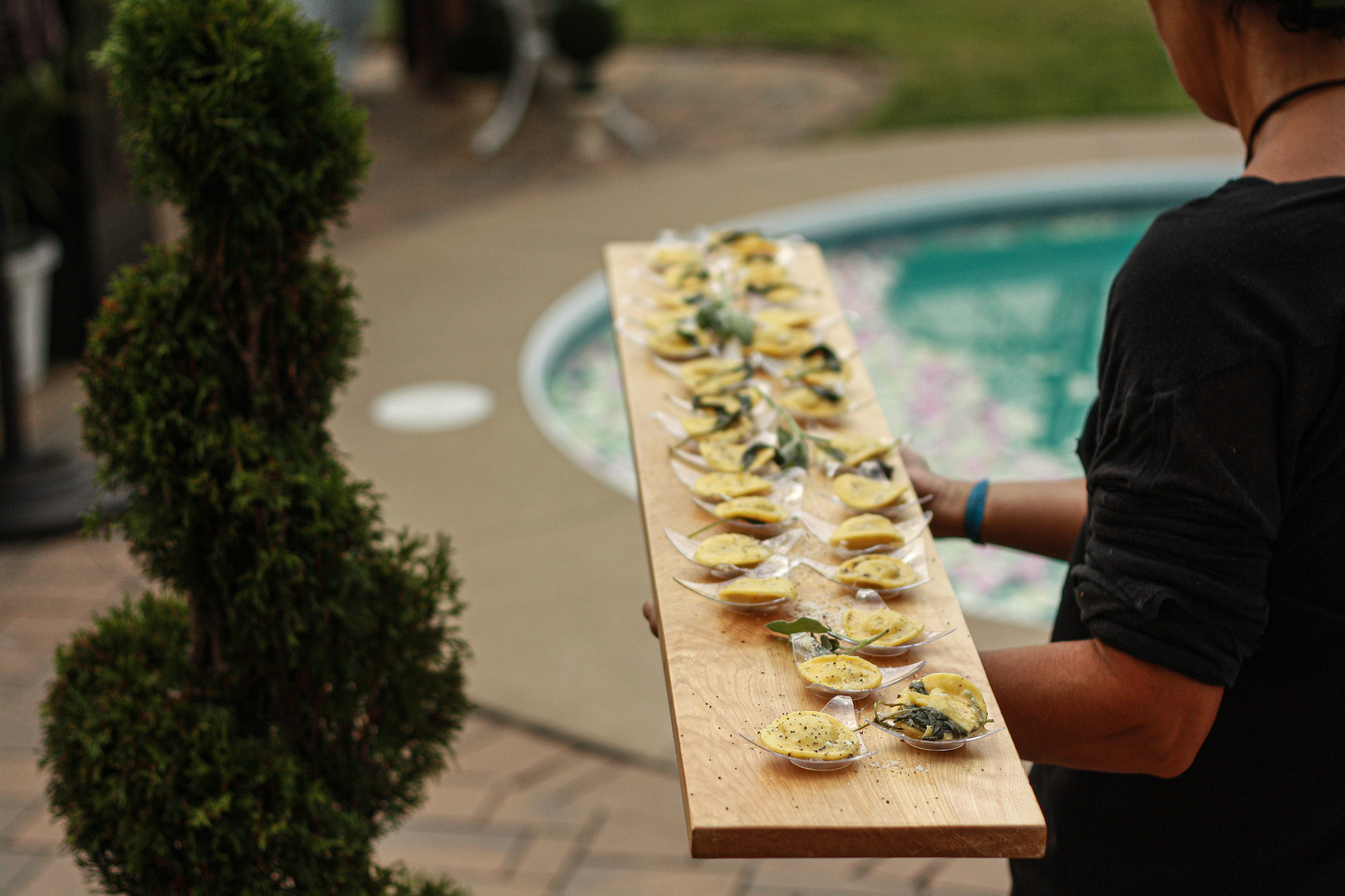 Homemade ravioli catering for private events